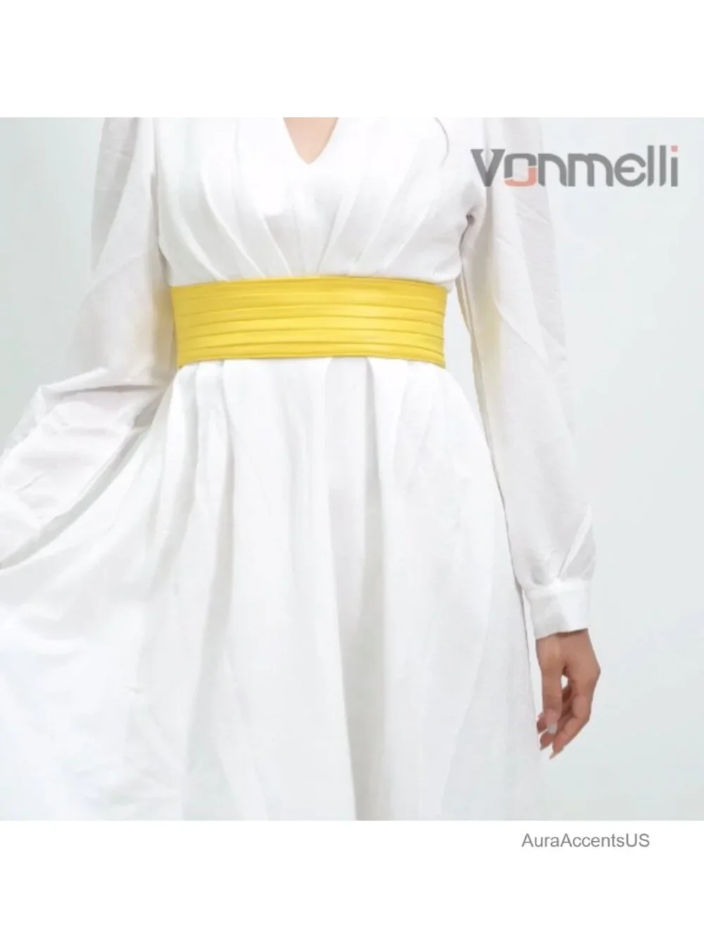 Wide Elastic Belt for Women - Stretchy Faux Leather Waist Belt with Snap Buttons
